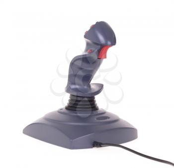 Vintage gaming joystick, isolated on a white background