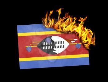 Flag burning - concept of war or crisis - Swaziland