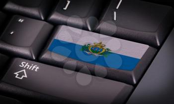 Flag on button keyboard, flag of San Marino