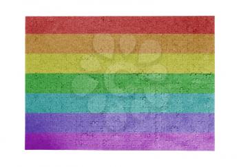 Large jigsaw puzzle of 1000 pieces - flag - Rainbow flag