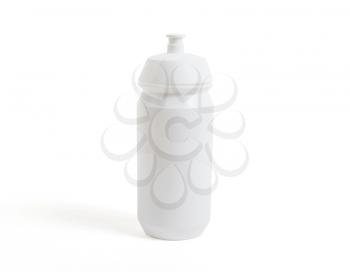 White water bottle isolated on white background