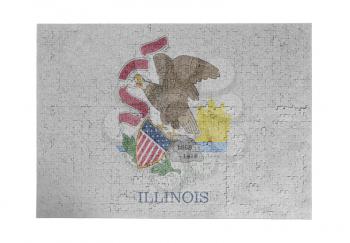 Large jigsaw puzzle of 1000 pieces - flag - Illinois