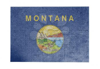 Large jigsaw puzzle of 1000 pieces - flag - Montana