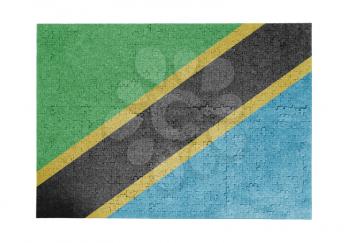 Large jigsaw puzzle of 1000 pieces - flag - Tanzania