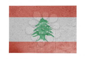 Large jigsaw puzzle of 1000 pieces - flag - Lebanon