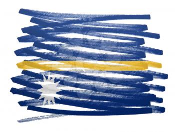 Flag illustration made with pen - Nauru