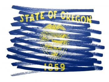 Flag illustration made with pen - Oregon