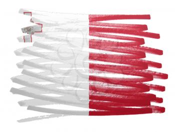 Flag illustration made with pen - Malta