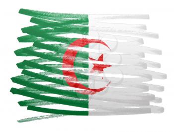 Flag illustration made with pen - Algeria