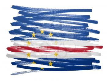 Flag illustration made with pen - Cape Verde