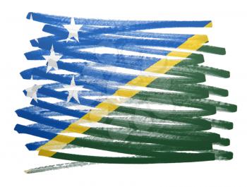 Flag illustration made with pen - Marshall Islands