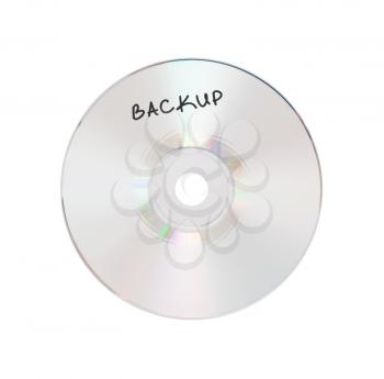 CD or DVD isolated on a  white background, backup