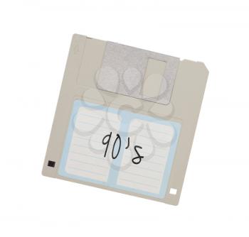 Floppy Disk - Tachnology from the past, isolated on white - 90s