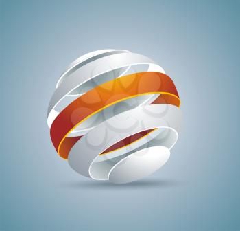 Abstract globe symbol internet and social network concept. Isolated vector icon. 