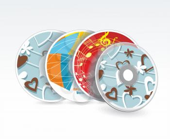 Set of vector cd cover design template design. 