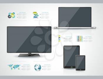 Modern infographic or webdesign concept, mobile shopping communication and delivery service. 