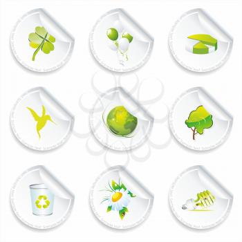 Set of bio, eco, organic elements - labels, stickers