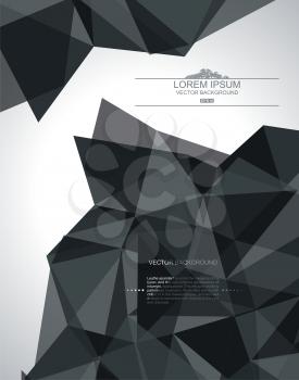 Abstract geometric 3D background. Vector illustration. 