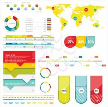 World Map and Information Graphics 