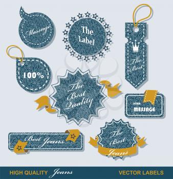 Vintage Styled Premium Quality  Labels and Ribbons collection with black grungy design. 