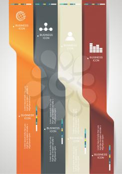 Modern minimal business step style options banner infographics