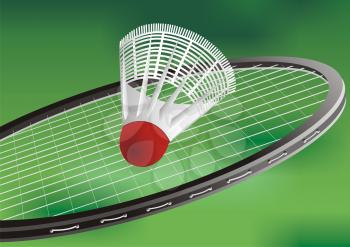 A tennis racket and new tennis ball