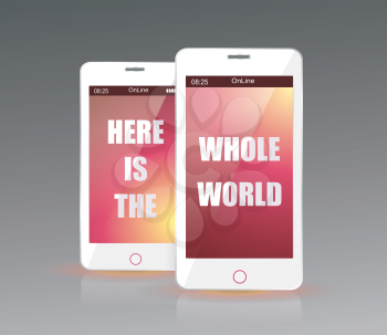 There is the whole world in your Smart Phone, vector illustration