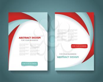 Abstract Brochure Flyer design with color paper layers, vector template.