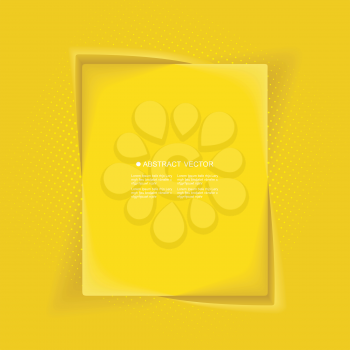 Abstract background with yellow box, frame, banner. Template for a text.