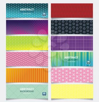 Set of different vector patterns. Endless texture for background, texture, wallpaper, fill, web page.