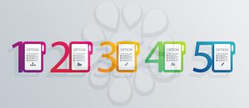 Number Option banners design, can be used for, online services,  websites and applications.