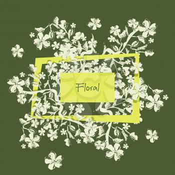 Floral background. Can be used for wallpaper,  post card, surface textures.