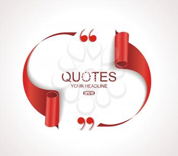 Creative Quotation Mark Speech Bubble. Quote sign icon. Modern block quote and pull quote design elements.