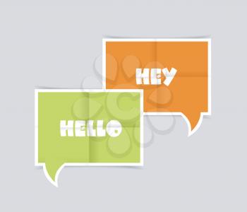 Chat bubbles in flat design, vector.