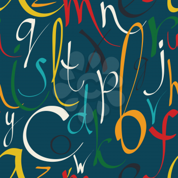 Seamless pattern with decorative letters