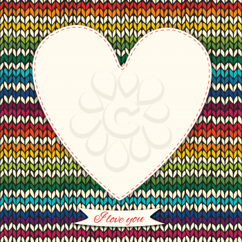 Romantic valentine's day knitted background