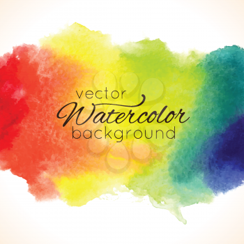 Watercolor hand painted rainbow background