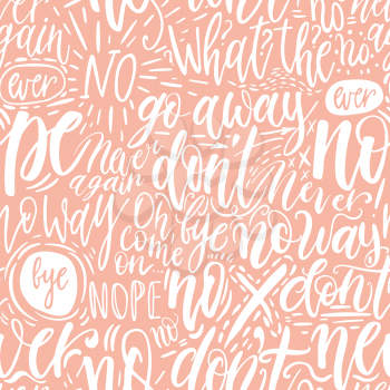 Hand lettering doodle seamless pattern with words of protest. Can be used for postcard, poster, print, greeting card, t-shirt, phone case design. Vector illustration