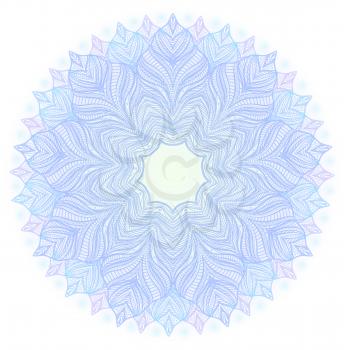 Round mandala lace ornamental background. Decorative hand drawn doodle vector illustration