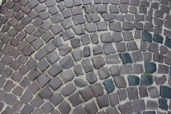 image of cobblestone pavement with gray pattern