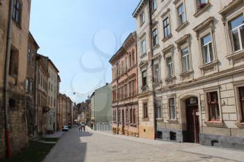 street of L.Ukrainka in Lvov near the central part of Lvov