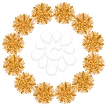 Stylish pattern with from brown flowers on the white background. Floral trendy seamless ornament on the white background.