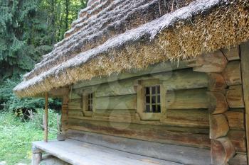 old rural house in Carpathian region in Ukraine