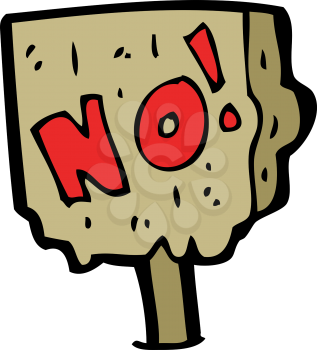 Royalty Free Clipart Image of a No Signpost