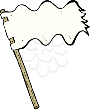 Royalty Free Clipart Image of a White Flag