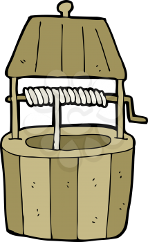 Royalty Free Clipart Image of a Wishing Well