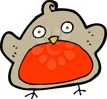 Royalty Free Clipart Image of a Robin