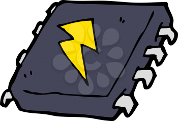 Royalty Free Clipart Image of a Computer Chip