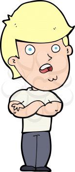 Royalty Free Clipart Image of a Man with Crossed Arms