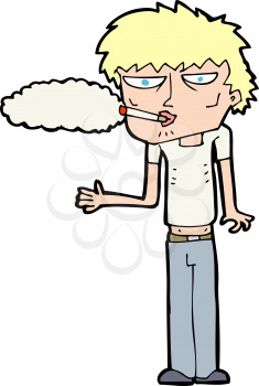 Royalty Free Clipart Image of a Smoker